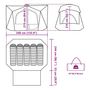 Voir la diapositive 6 : VIDAXL Tente de camping de cabine 5 personnes bleu impermeable