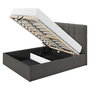 Voir la diapositive 2 : BEST MOBILIER Mael - lit coffre - 180x200 - en tissu - sommier inclus
