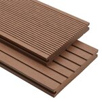 VIDAXL Panneaux de terrasse WPC et accessoires 10 m^2 4 m Marron clair