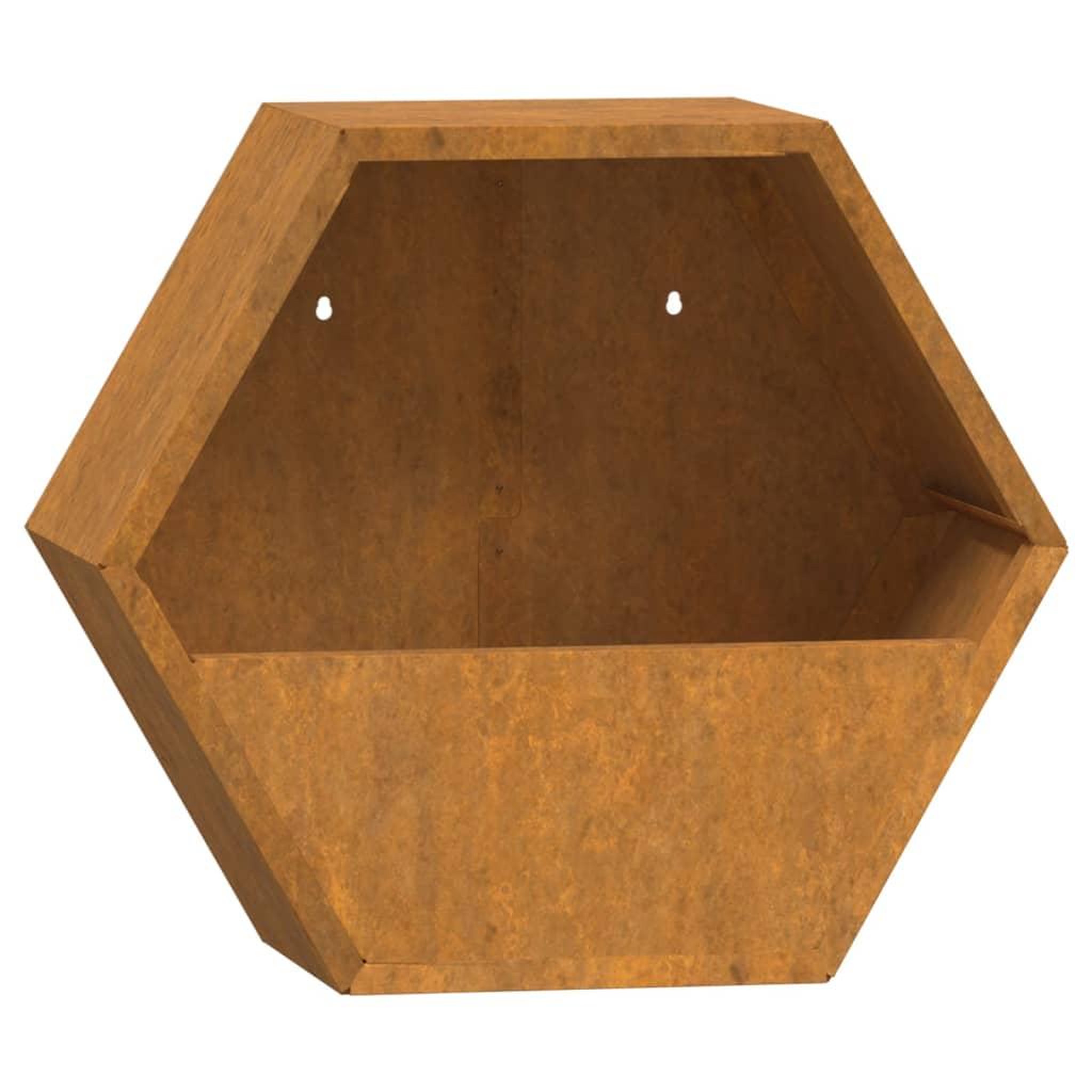 Voir la diapositive 5 : VIDAXL Jardinieres murales 2 pcs Rouille Acier corten 30x10x25 cm