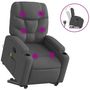 Voir la diapositive 2 : VIDAXL Fauteuil de massage inclinable Gris fonce Tissu