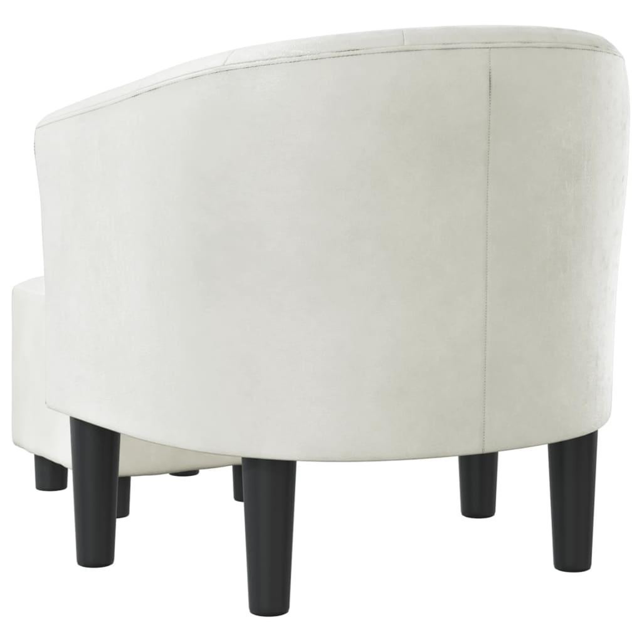 Voir la diapositive 5 : VIDAXL Chaise cabriolet avec repose-pied blanc similicuir
