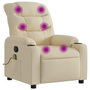 Voir la diapositive 2 : VIDAXL Fauteuil de massage inclinable Creme Tissu
