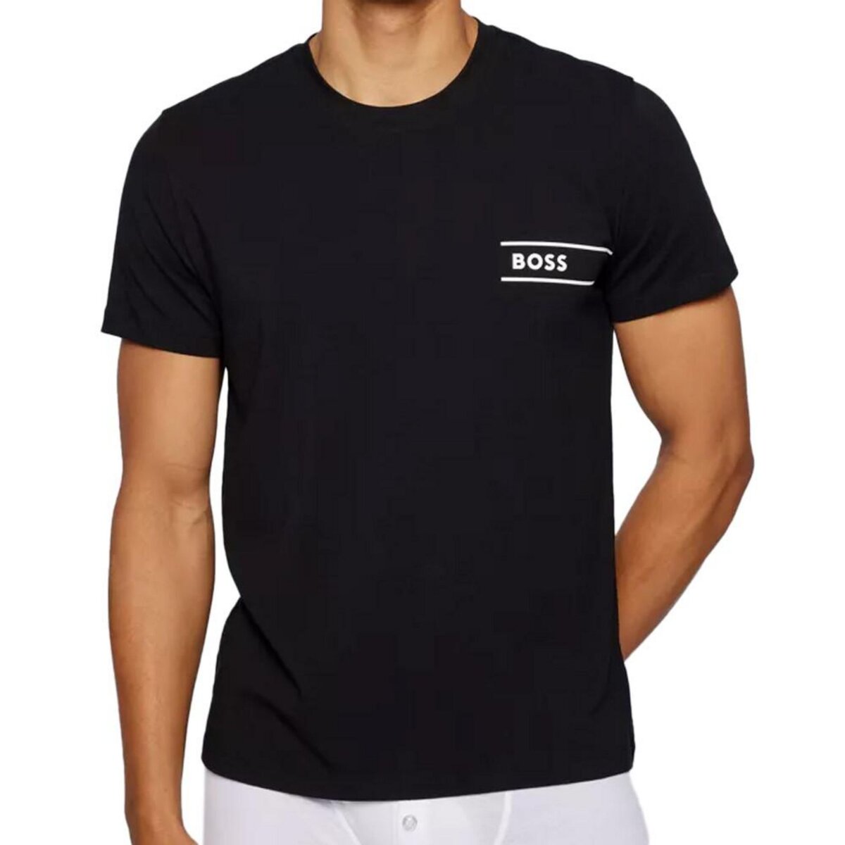 T shirt Noir Homme Hugo Boss Rn 24