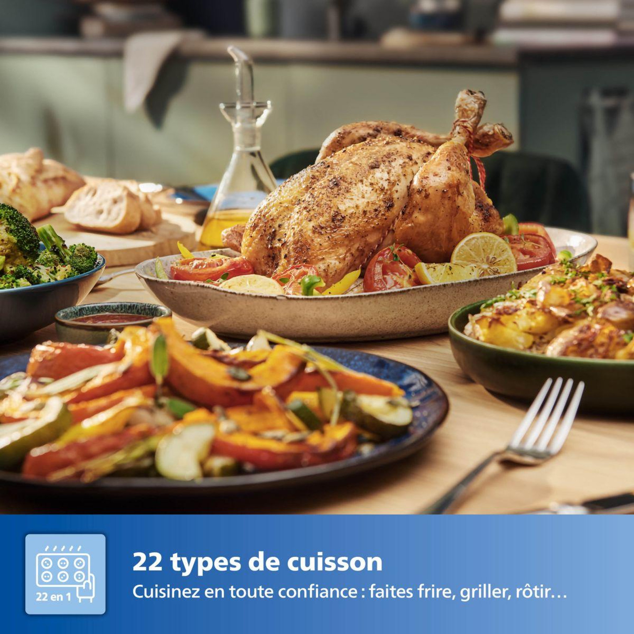 Voir la diapositive 3 : Philips Airfryer HD9880/90 friteuse sans huile connectée Noir, Série 5000 8.3L