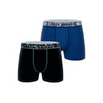 SERGE BLANCO Lot de 2 boxers coton homme Flower. Coloris disponibles : Noir