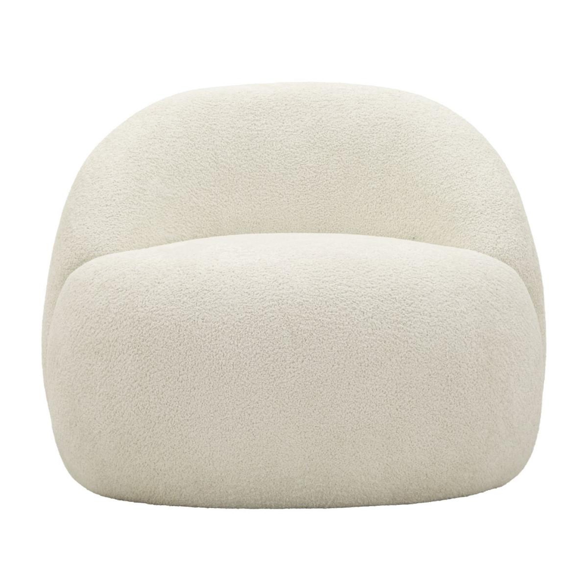 Voir la diapositive 2 : Paris Prix Fauteuil tissu bouclette  ginevra  81cm blanc