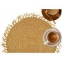 Voir la diapositive 2 : HABITABLE Lot de 6 sets de tables ronds en jute FILI - Diam. 38 cm - Marron