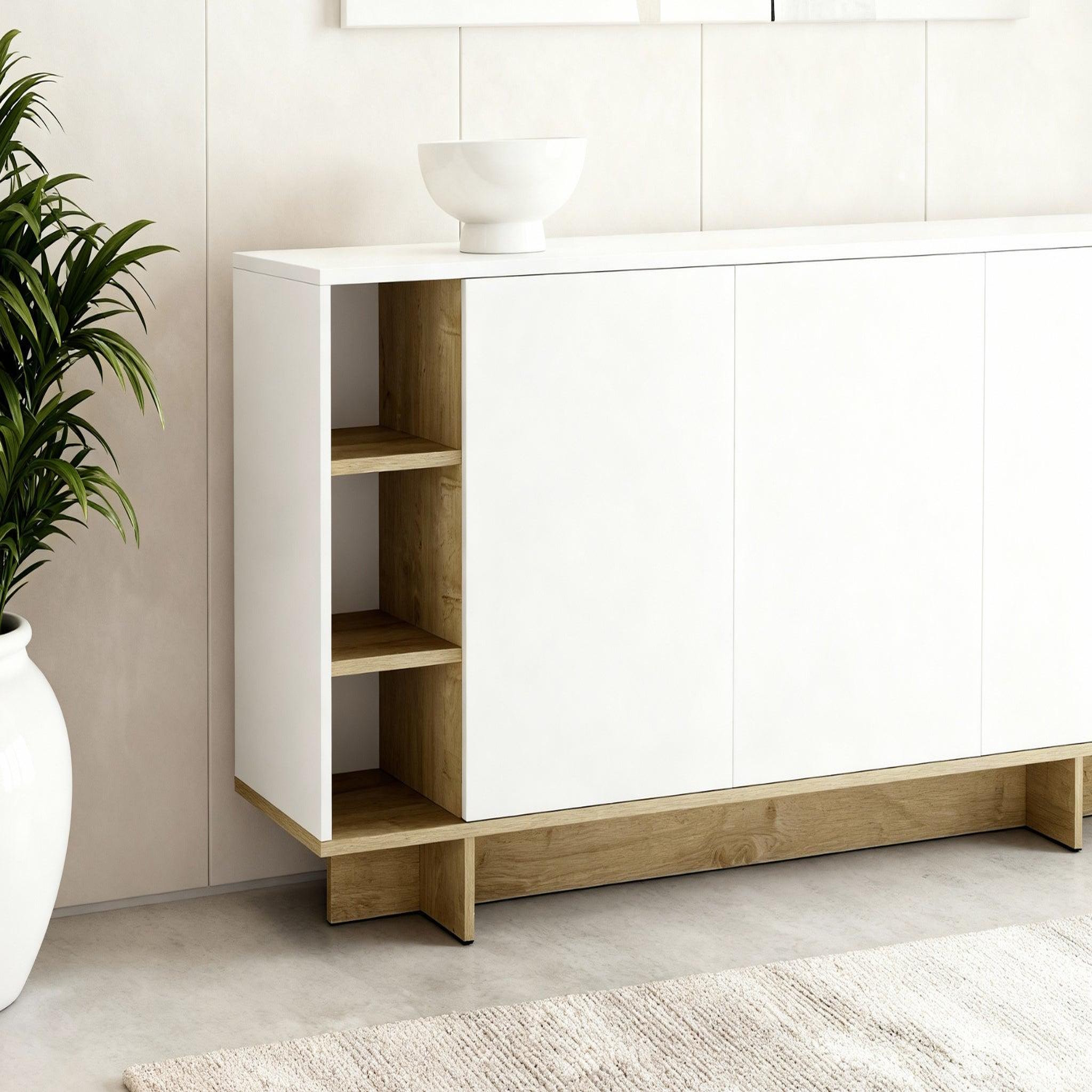 Voir la diapositive 4 : CASANOVA PARIS Calyo - buffet 3 portes 170cm en mélamine