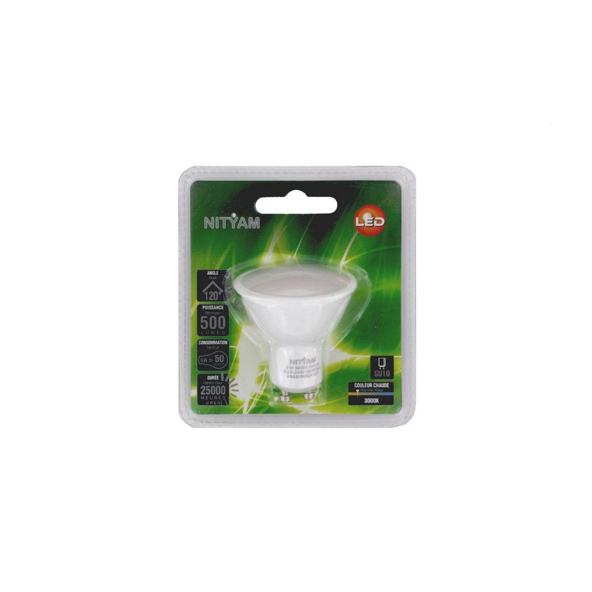 NITYAM Ampoule LED Spot GU10 - 6W