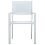 Voir la diapositive 3 : VIDAXL Chaises de jardin lot de 4 Blanc Plastique Aspect de rotin