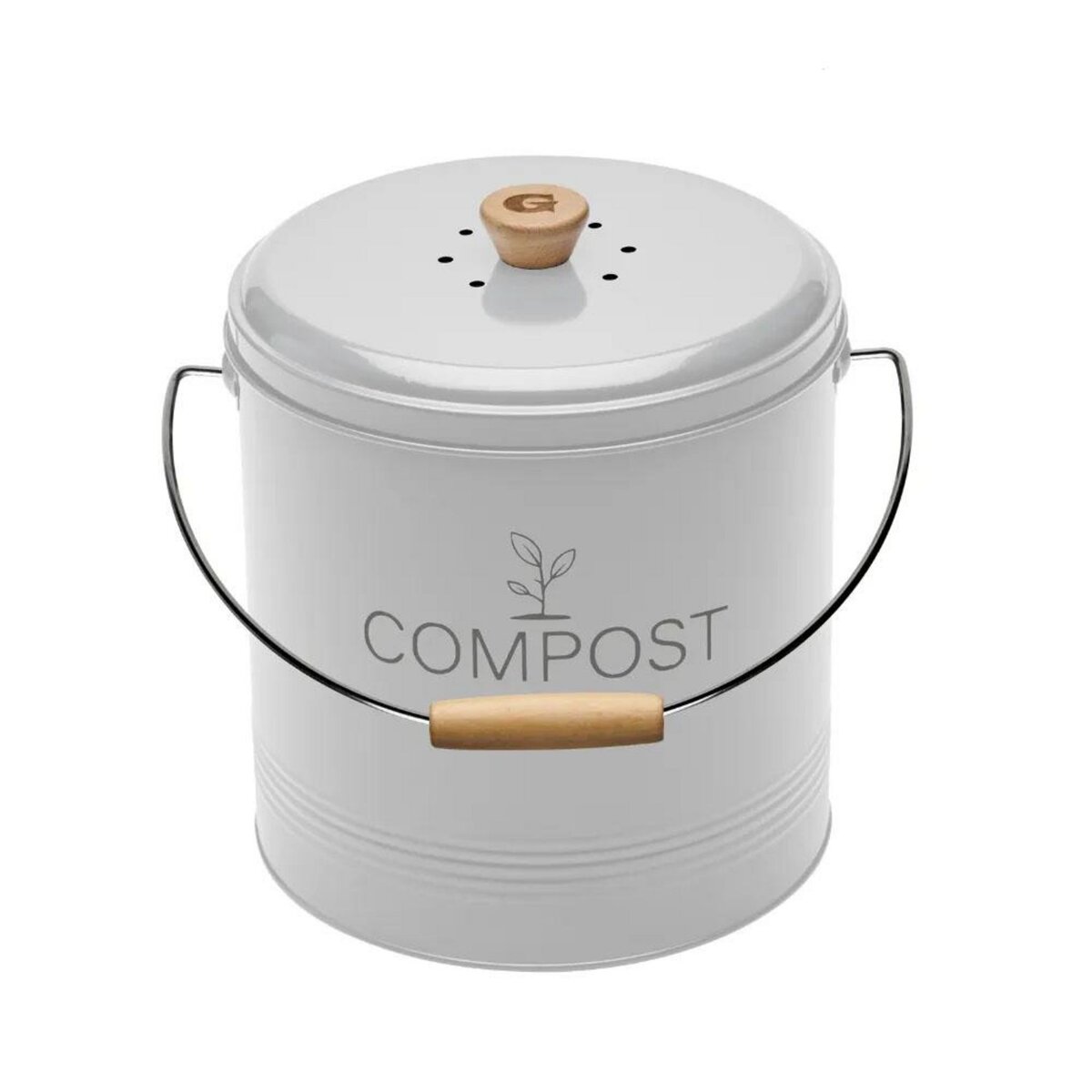 Guillouard Seau à compost rond 8l blanc - 040616