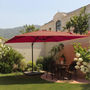 Voir la diapositive 6 : CONCEPT USINE Parasol  terracotta droit rectangle 3,95 x 2,95 m rotatif à 360 led CALVIA