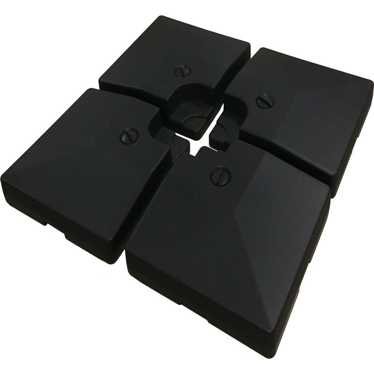 Habitat et Jardin 4 Dalles à lester pour gros parasol déporté - 4 x 3 - 104 KG - Noir