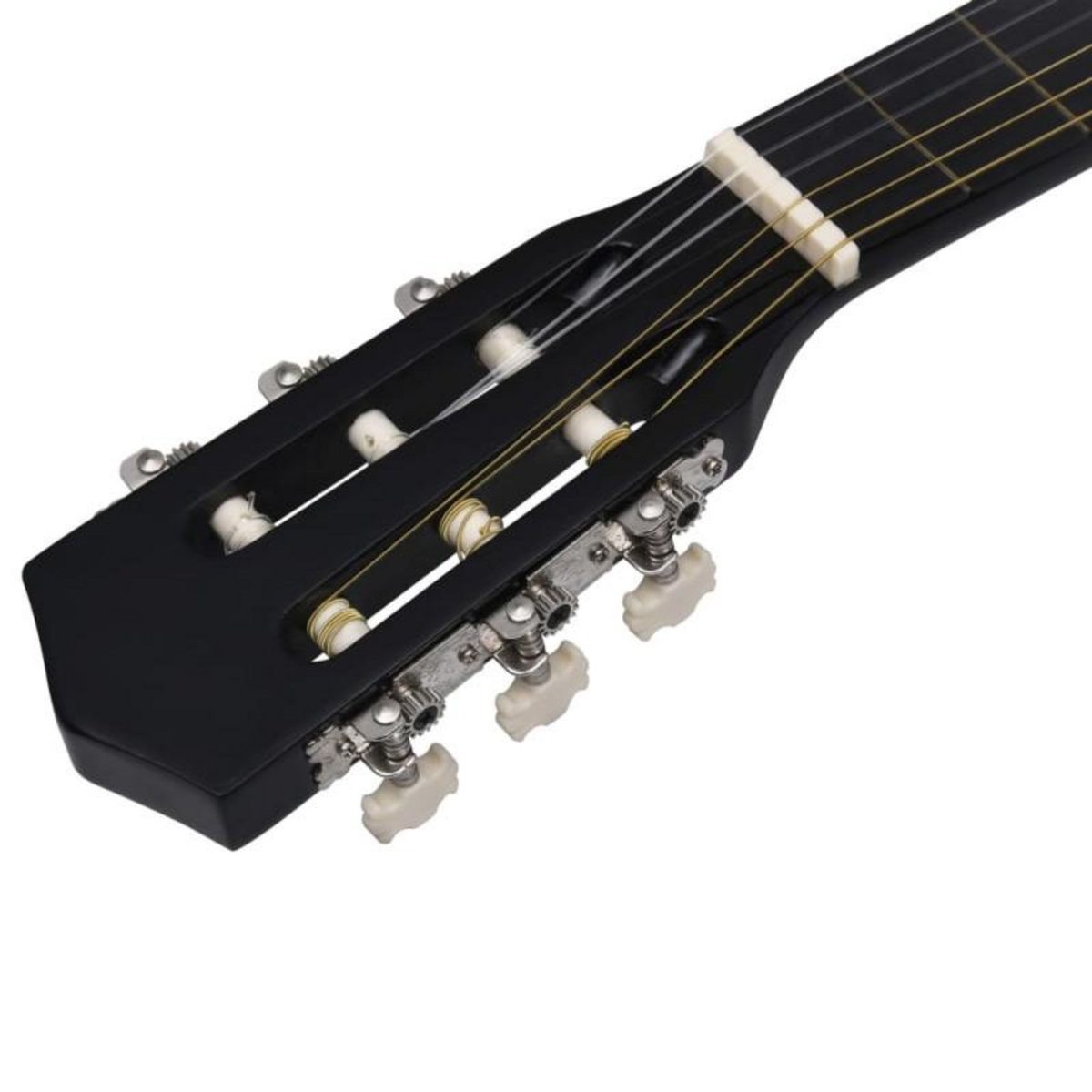 VIDAXL Guitare découpée classique occidentale avec 6 cordes Noir 38