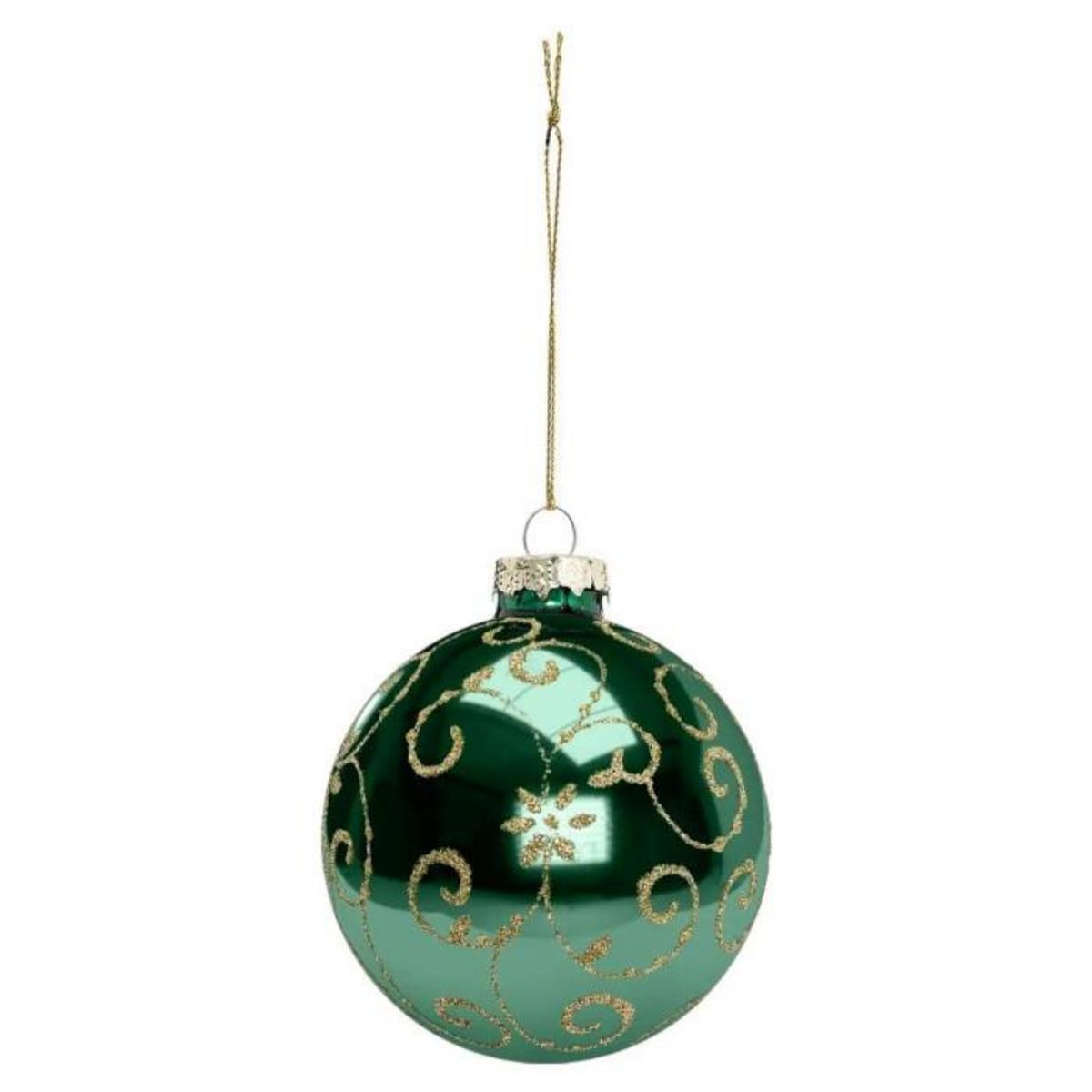 ATMOSPHERA Boule de Noël Déco en Verre  Soir  8cm Vert