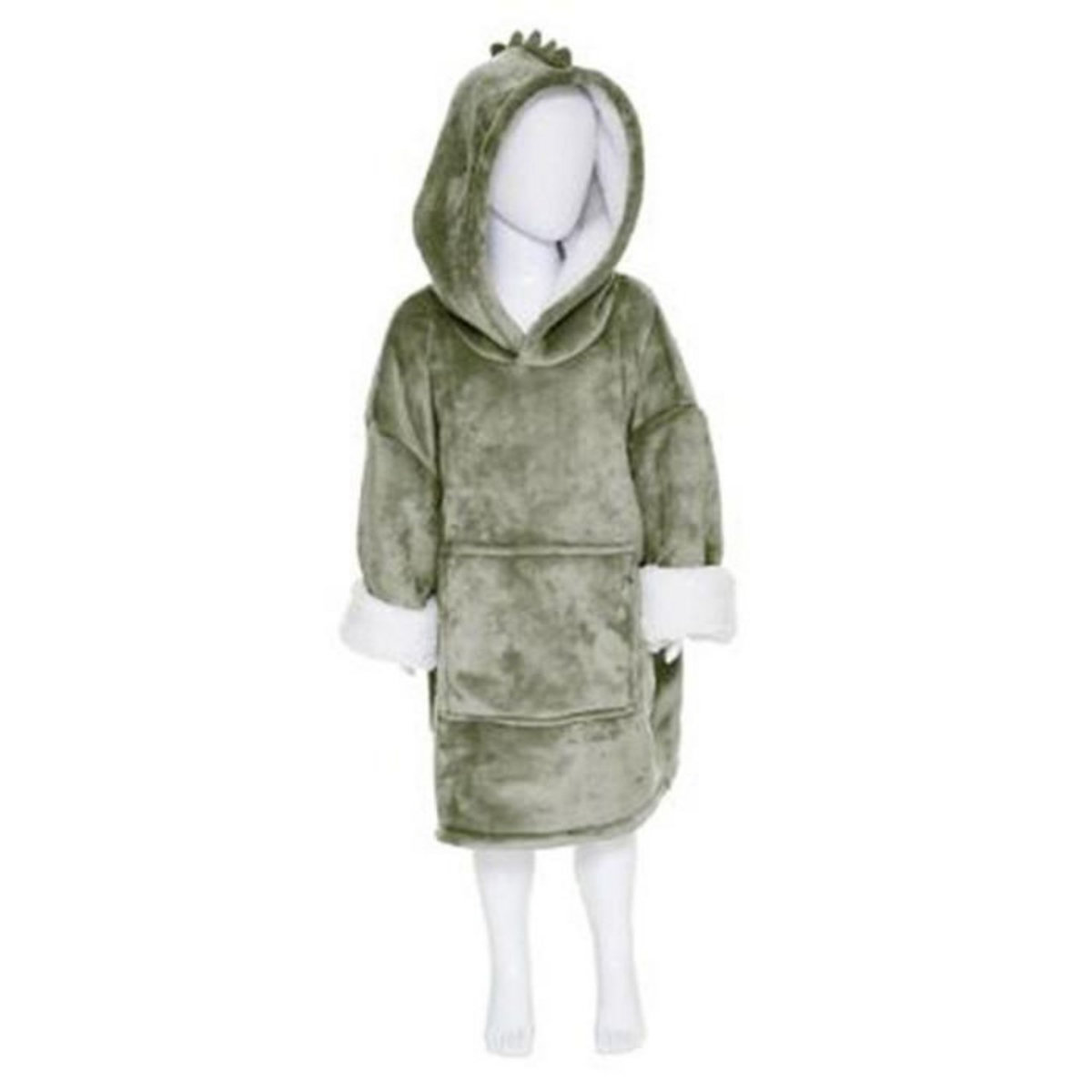 Atmosphera Kids Plaid Sweat Capuche Enfant  Dino  60x95cm Vert