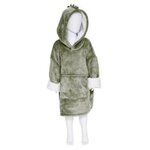 Atmosphera Kids Plaid Sweat Capuche Enfant  Dino  60x95cm Vert