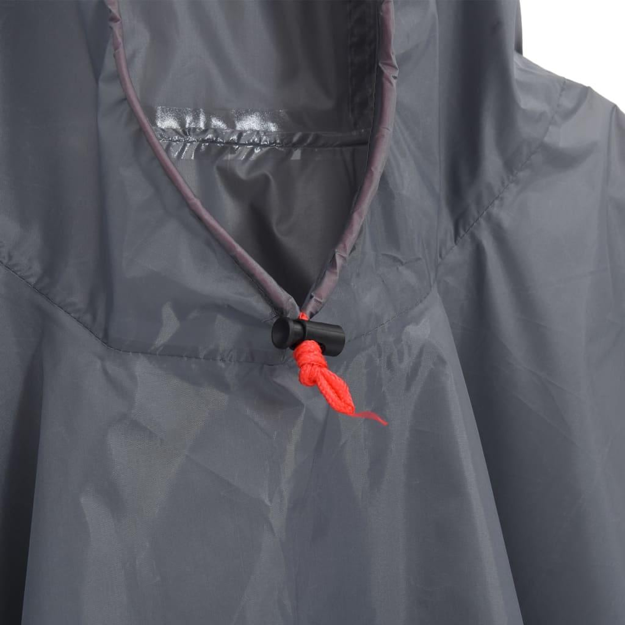 Voir la diapositive 5 : VIDAXL Poncho de pluie avec capuche design 2 en 1 gris et orange