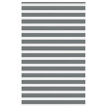 VIDAXL Store zebre gris fonce largeur du tissu 135,9 cm polyester