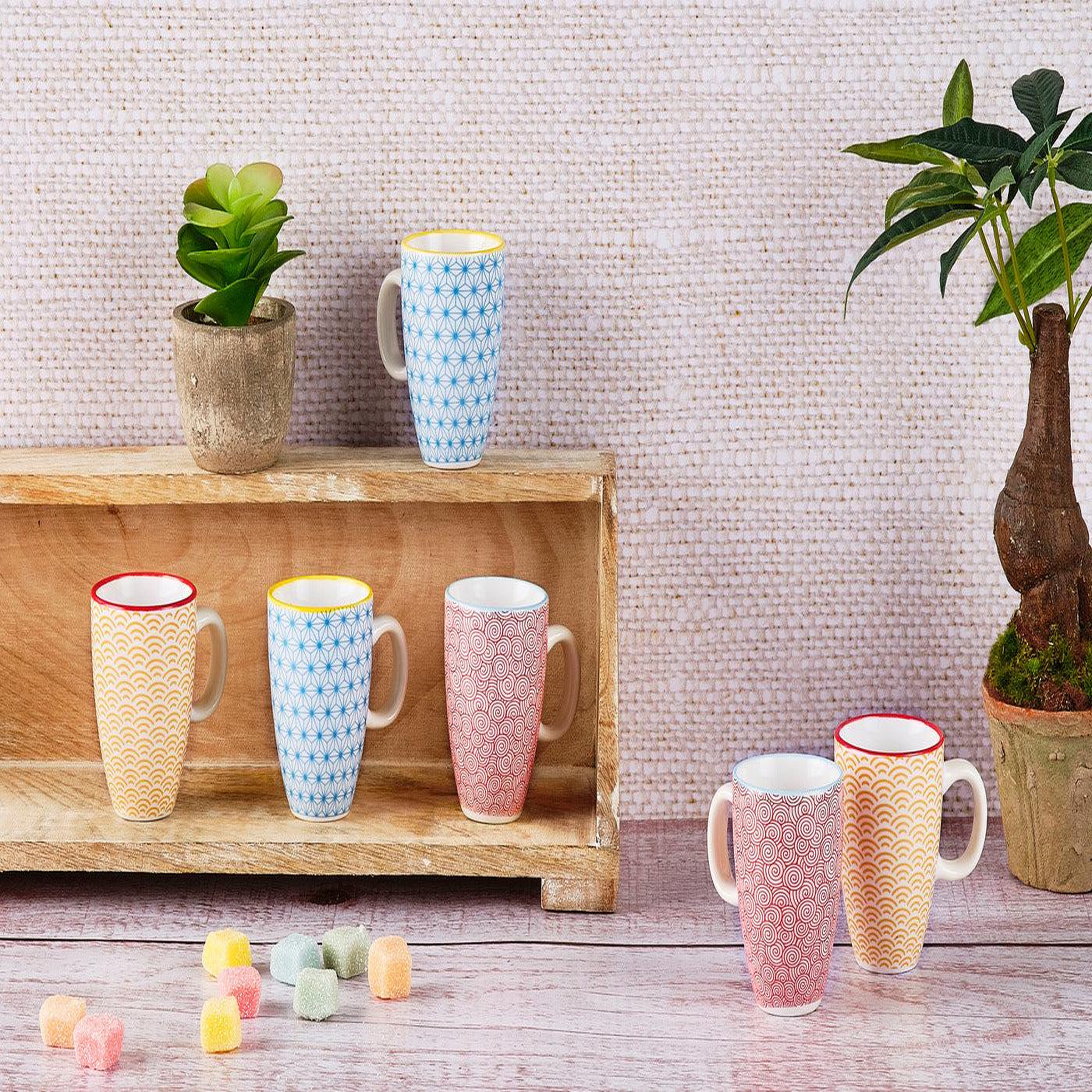 Voir la diapositive 2 : BJORN Tasse pattern 9cl - 6 pièces - color