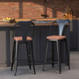 Voir la diapositive 2 : Rendez vous déco Lot de 2 chaises pour îlot central 68 cm noires et marron-Charly