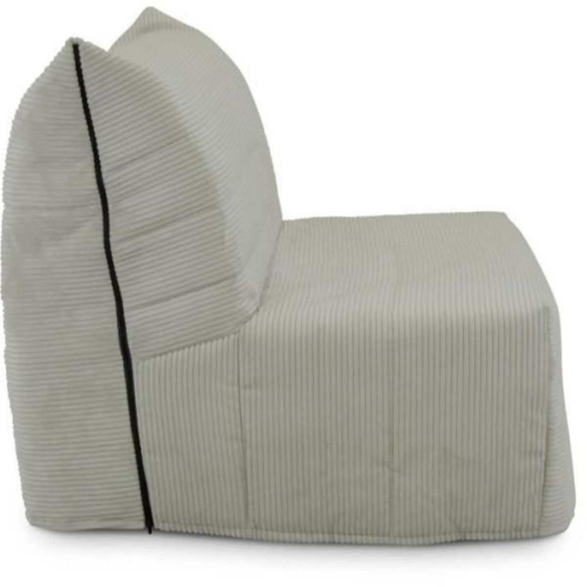 MARKET24 Banquette BZ 2 places BECCI - Velours côtelé Beige - Matelas Bultex - Fabrication française