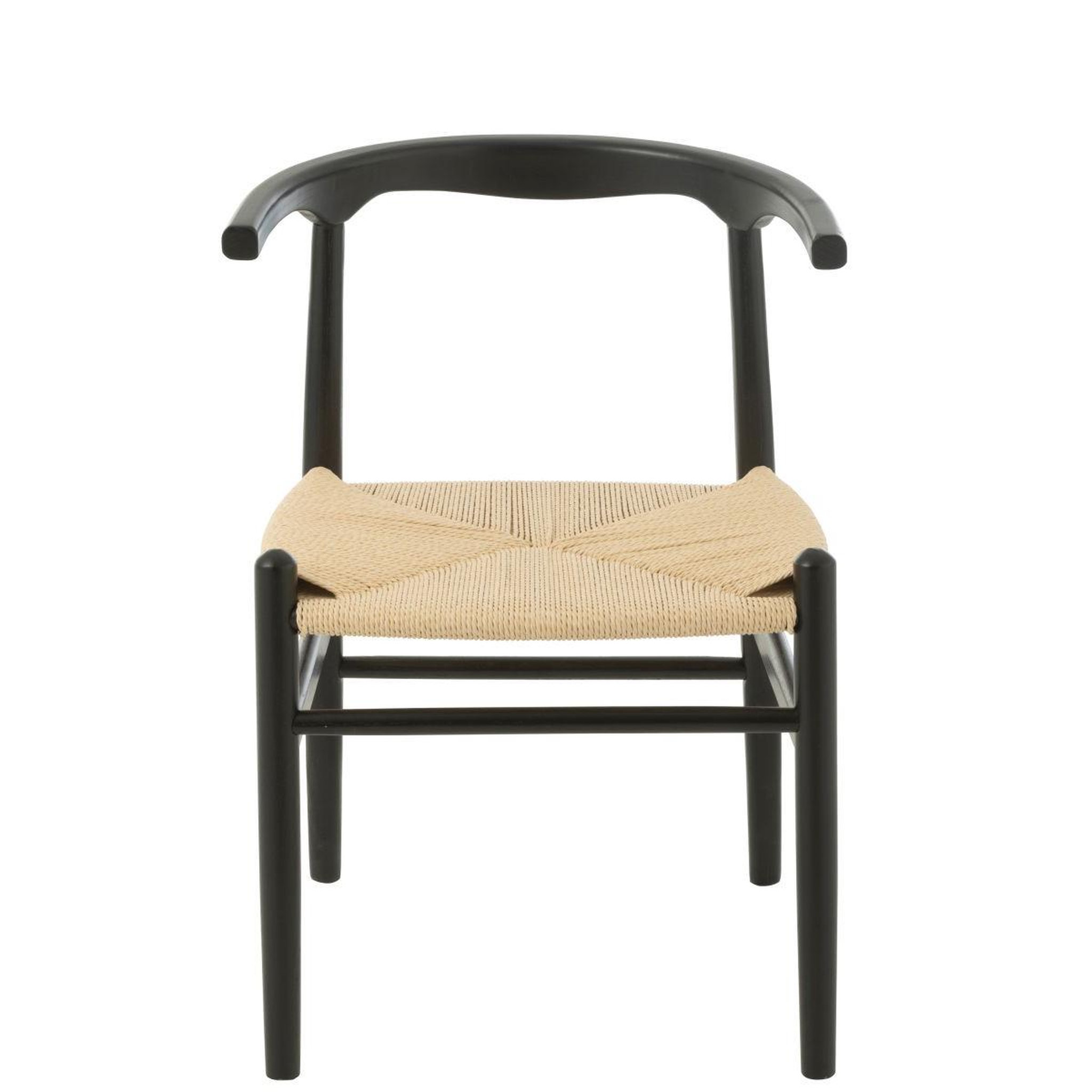 Voir la diapositive 2 : J-LINE Chaise en bois  toon  76cm noir