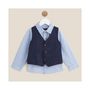 Voir la diapositive 1 : IN EXTENSO Ensemble chemise + gilet bébé garçon