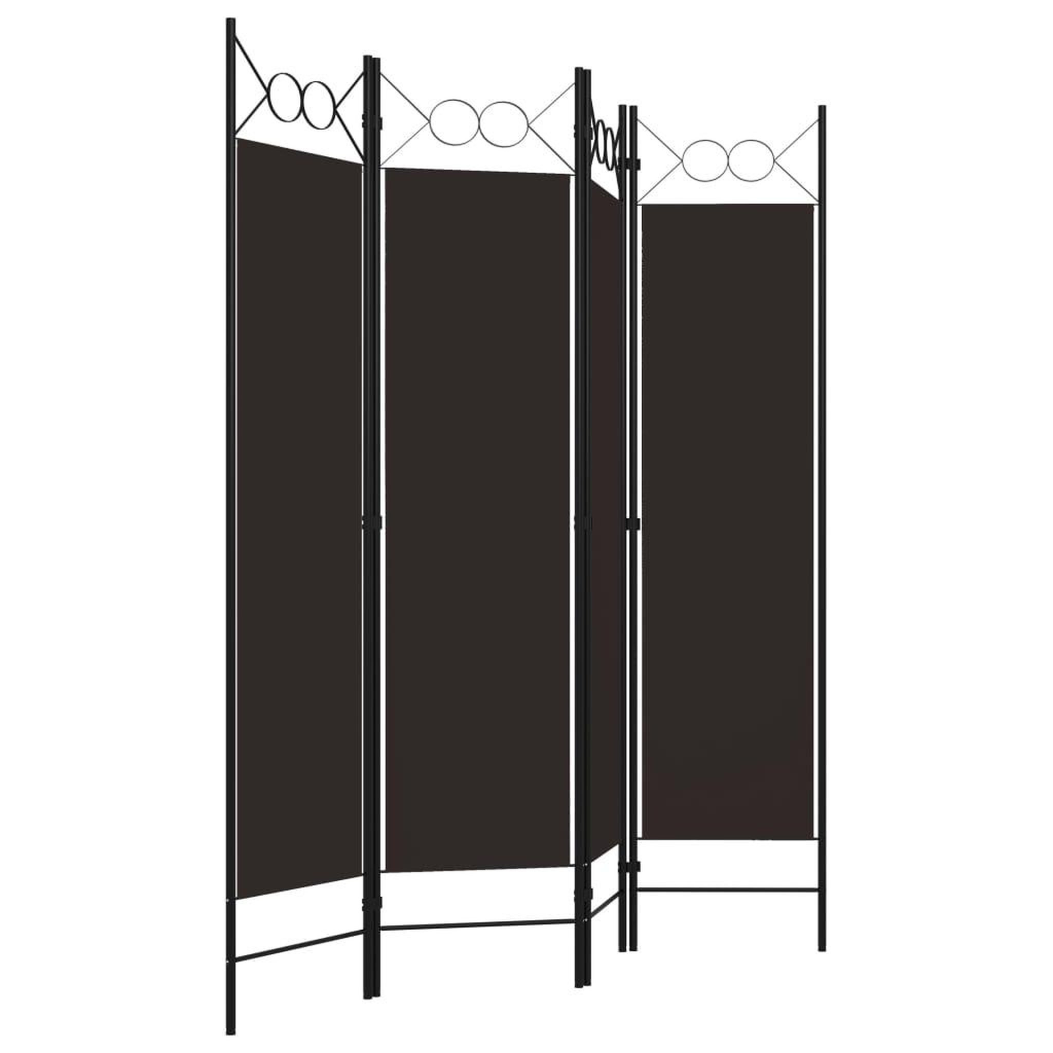 Voir la diapositive 3 : VIDAXL Cloison de separation 4 panneaux Marron 160 x 180 cm