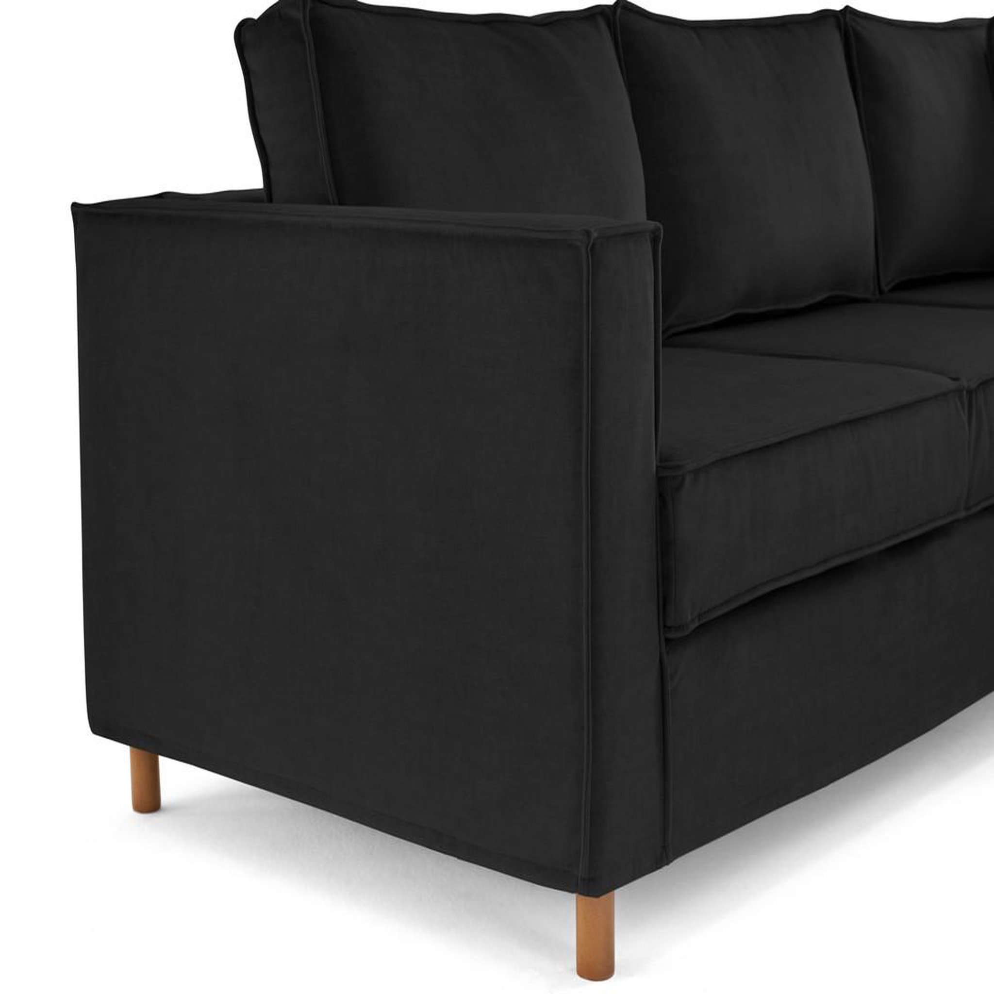 Voir la diapositive 6 : LISA DESIGN Jake - canapé déhoussable d'angle droit 5 places en velours