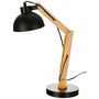 Voir la diapositive 1 : MARKET24 Flexo/Lampe de bureau EDM 32116 Noir Bois Métal 60 W E27 Ø 16 x 52 cm Ø 16 x 53 cm
