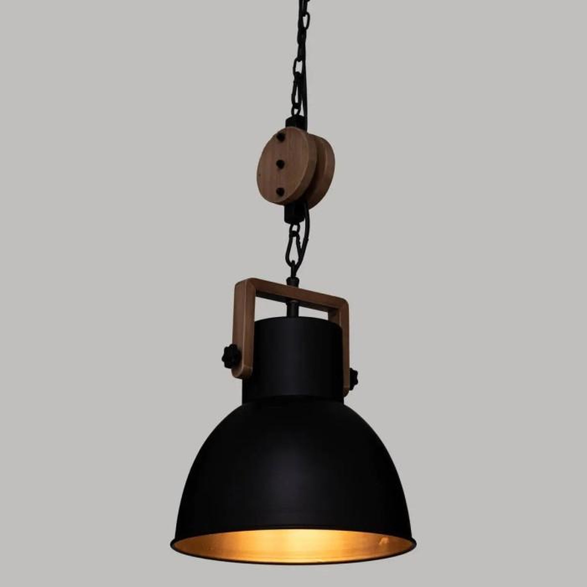 Voir la diapositive 4 : ATMOSPHERA Lampe Suspension en Métal  Silas  23cm Noir
