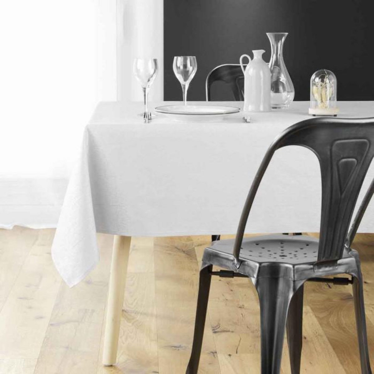 Paris Prix Nappe Jacquard Déco  Debbie  140x240cm Perle