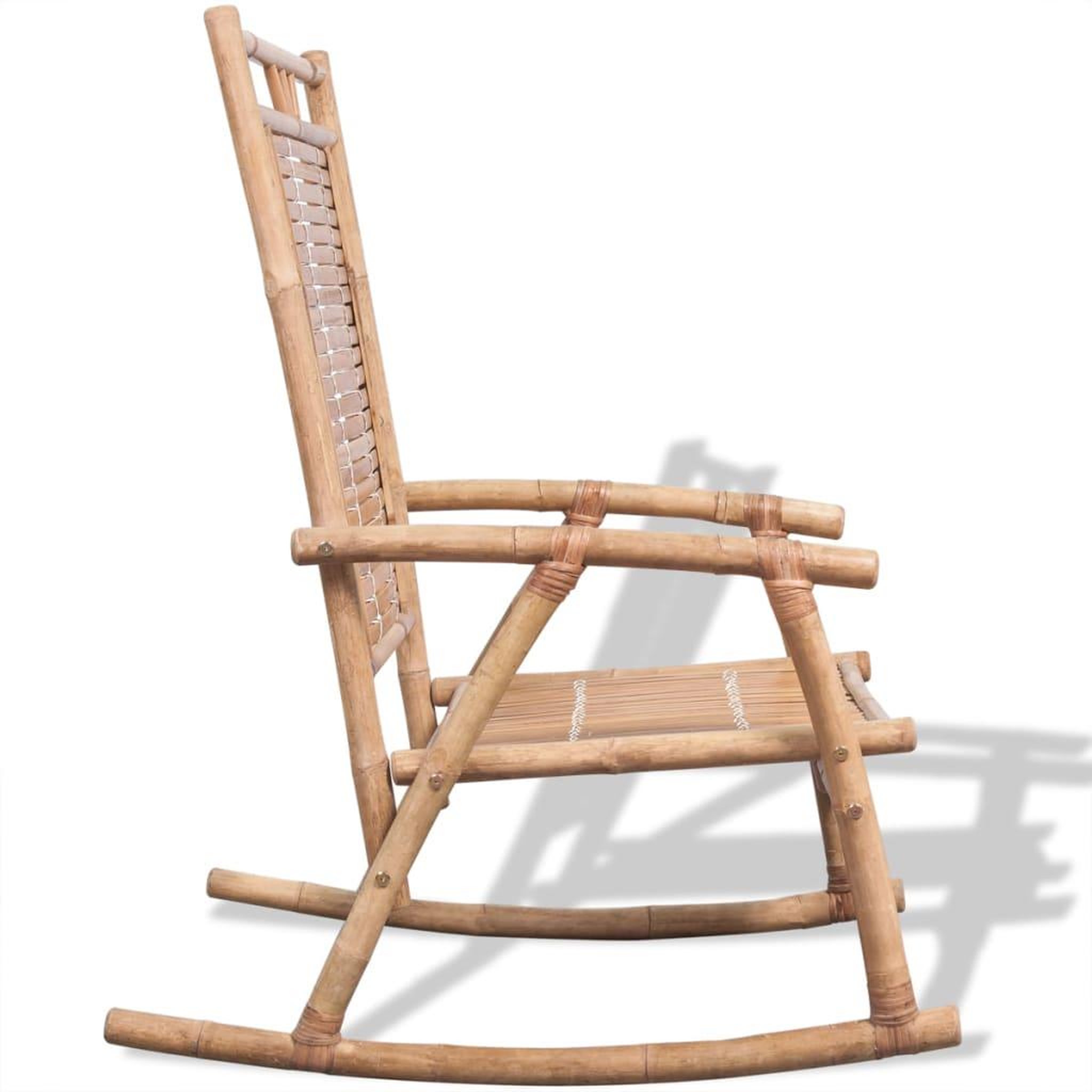 Voir la diapositive 3 : VIDAXL Chaise a bascule en bambou