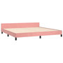 Voir la diapositive 5 : VIDAXL Cadre de lit sans matelas rose 200x200 cm velours