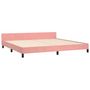 Voir la diapositive 5 : VIDAXL Cadre de lit sans matelas rose 200x200 cm velours