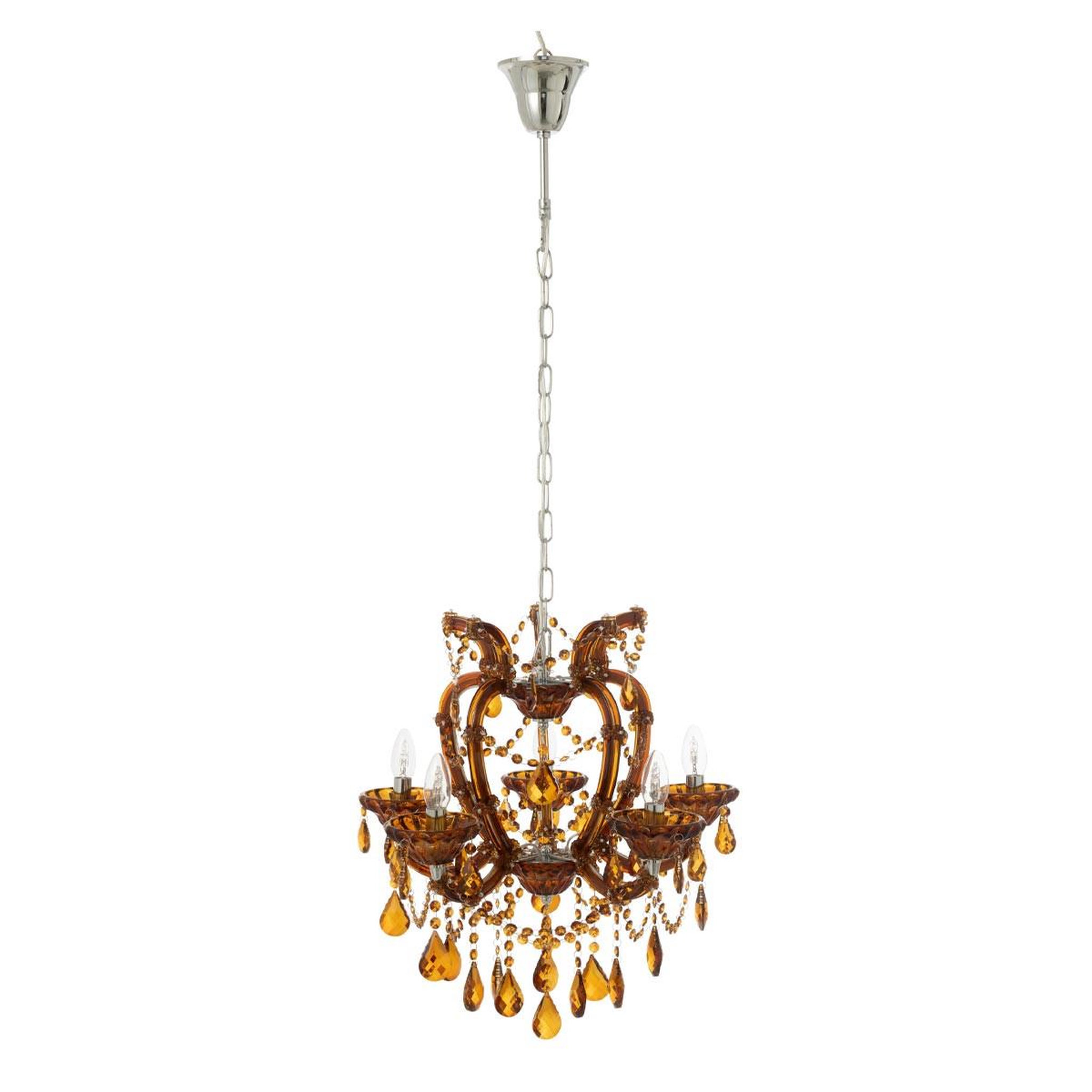 J-LINE Lustre en Verre  Antique  57cm Marron