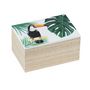 Voir la diapositive 1 : Wenko Boîte de rangement tropicale Tucan - L. 10 x H. 8 cm - Vert