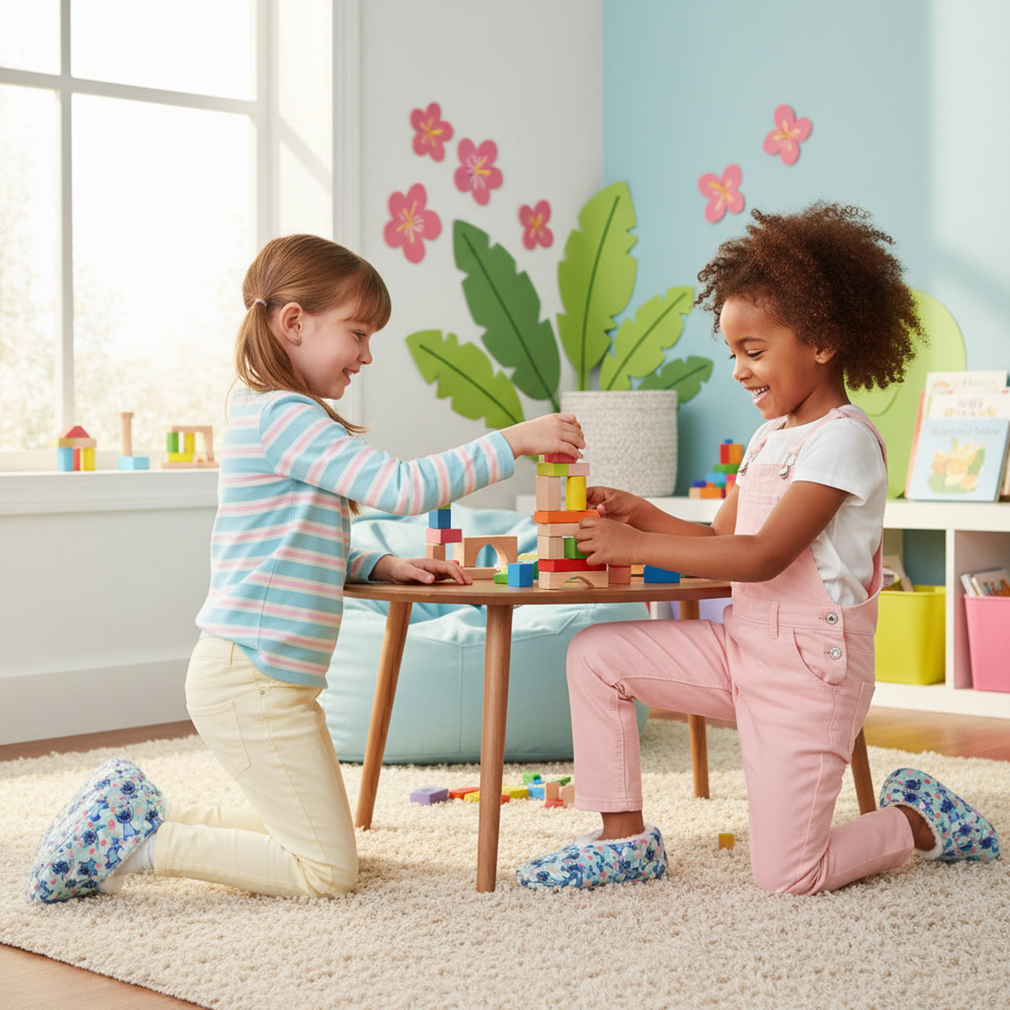 Voir la diapositive 3 : DISNEY Ozabi pack 2 paires chaussons fille disney fourrés antidérapants