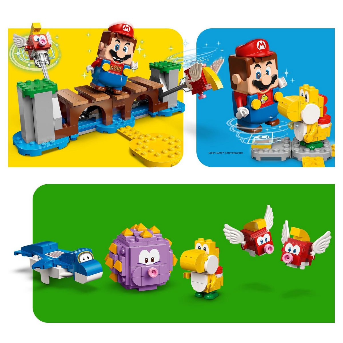 LEGO Super Mario 71400 Set d&rsquo;Extension La Plage Du Maxi-Oursin, Jeu de Construction