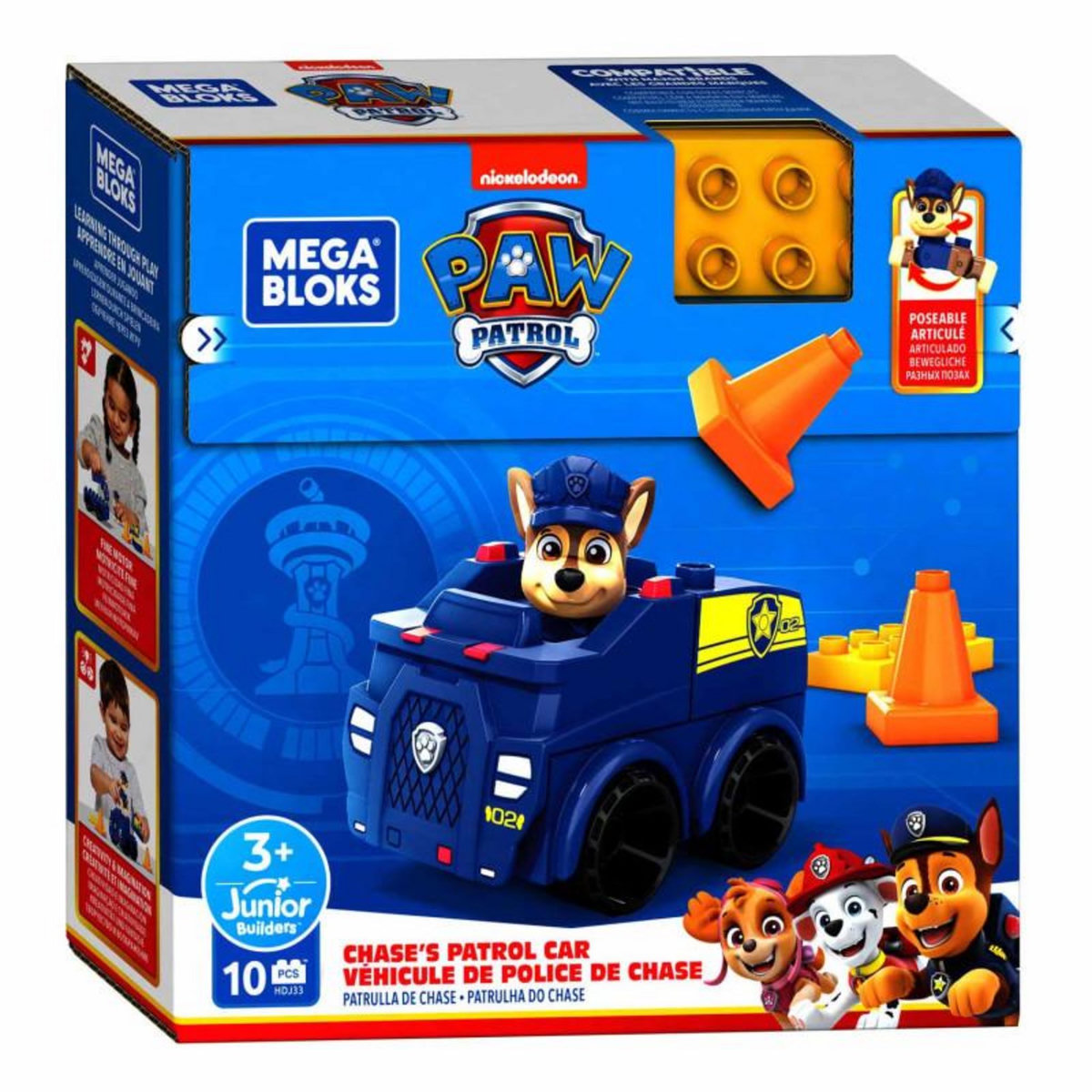 MATTEL Mattel - Mega Bloks Paw Patrol Chase's Patrol Car HDJ33