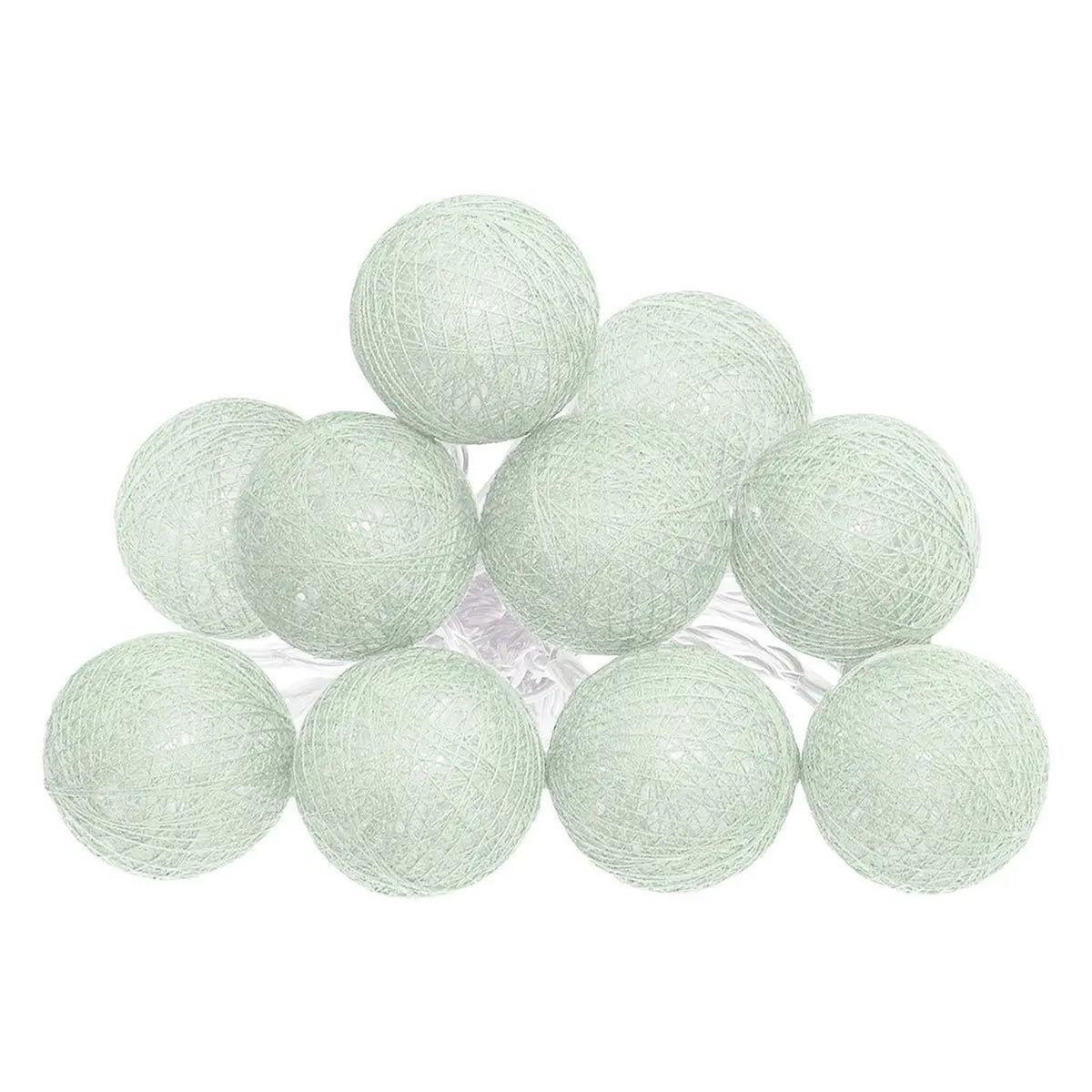 ATMOSPHERA Guirlande Lumineuse Led  10 Boules  165cm Vert Céladon