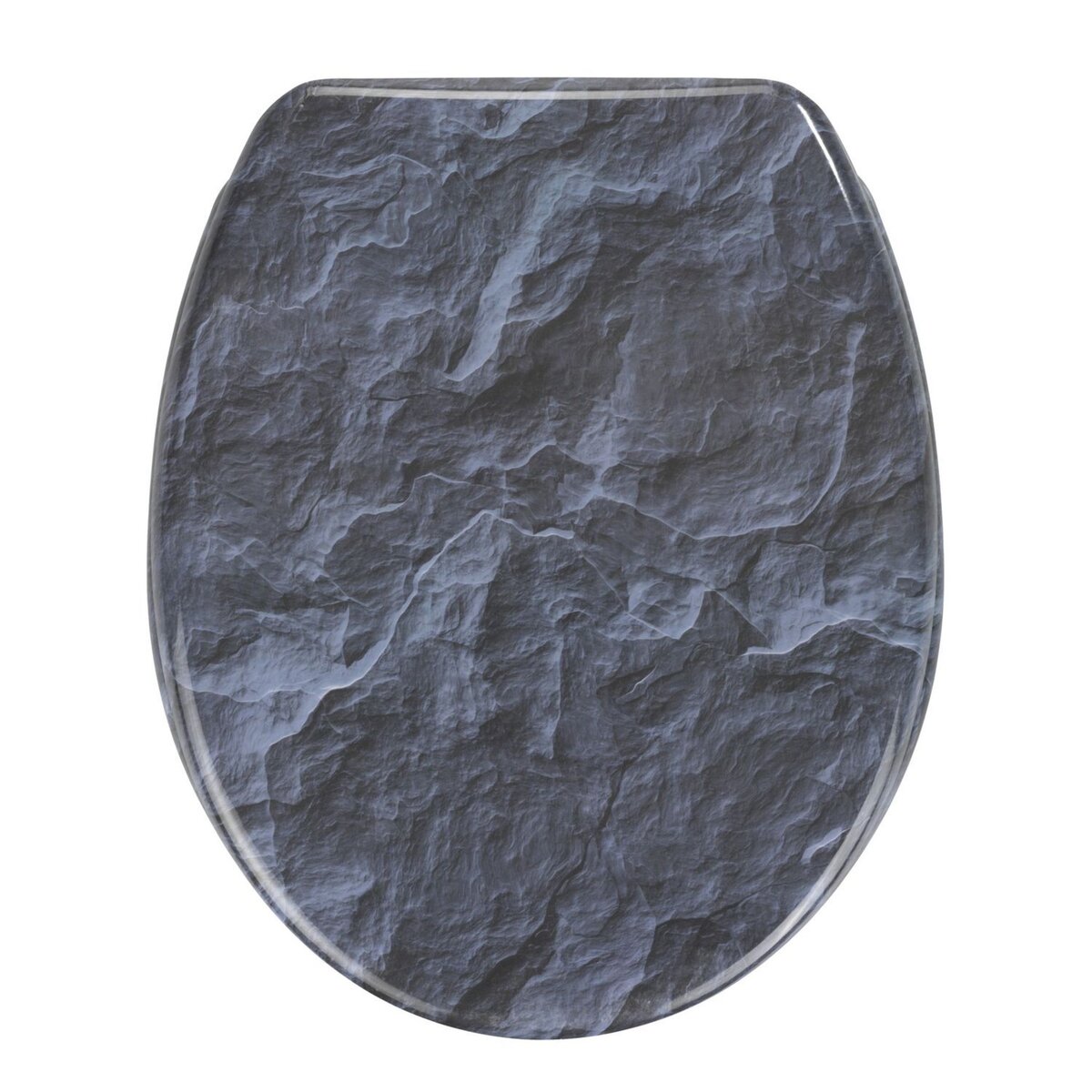 Wenko Abattant WC en duroplast design Slate - Gris anthracite