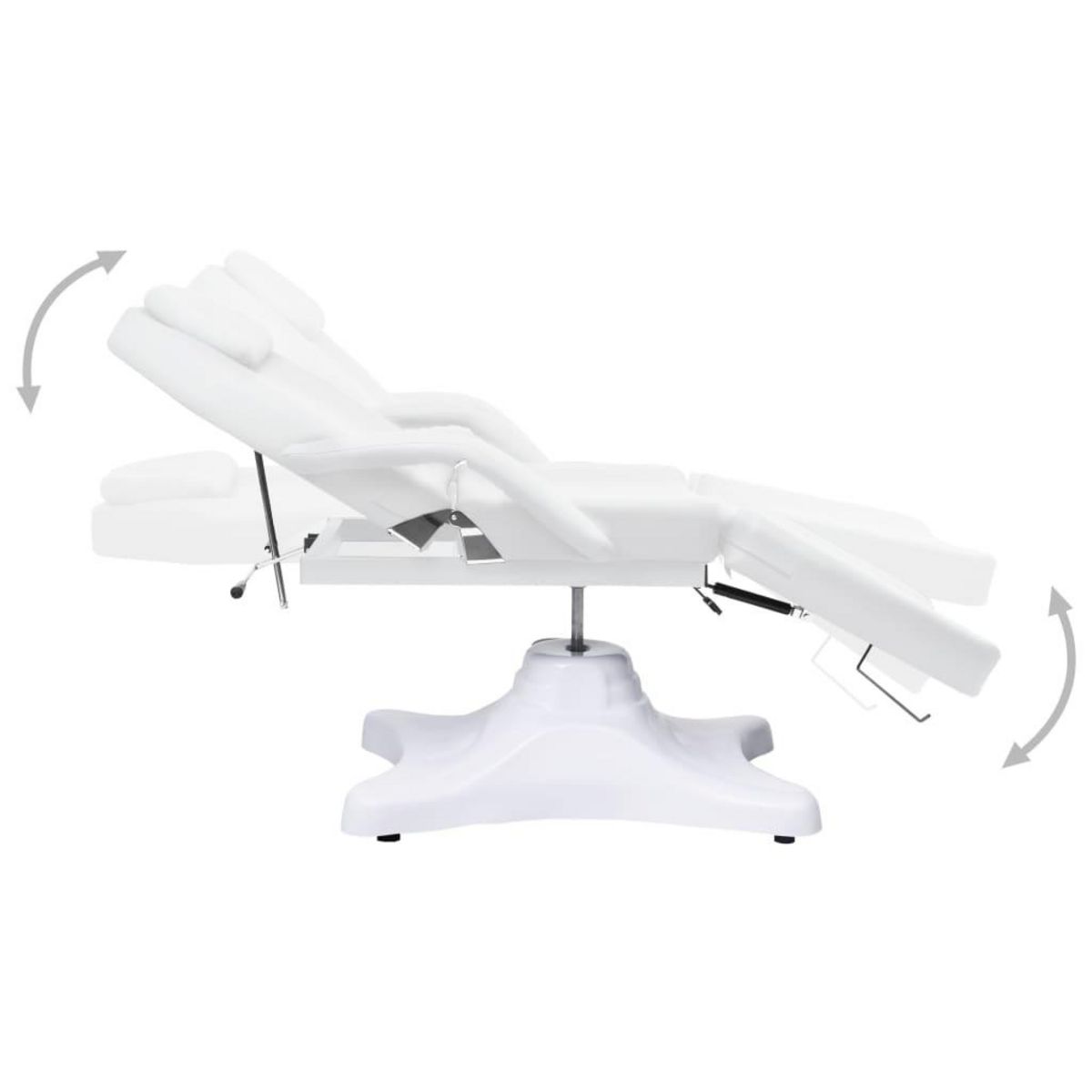 VIDAXL Table de massage Blanc 180x62x(86,5-118) cm