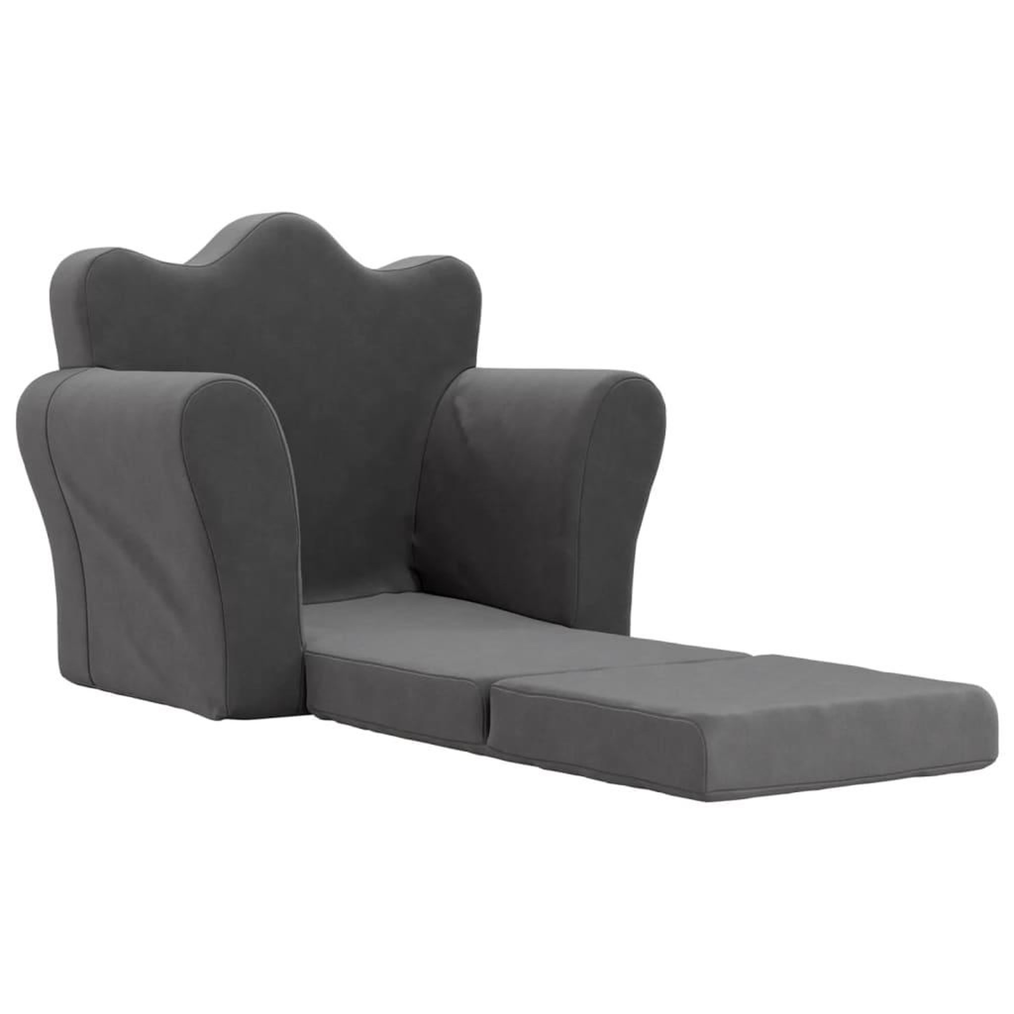 Voir la diapositive 4 : VIDAXL Canape-lit pour enfants anthracite peluche douce