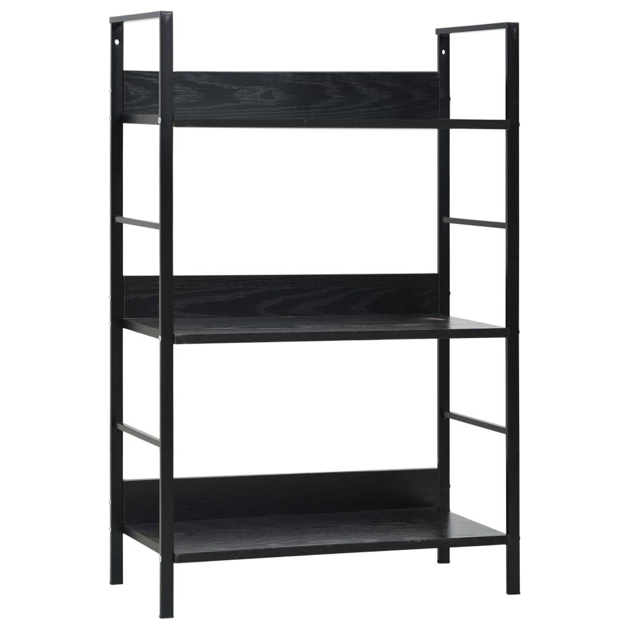 Voir la diapositive 1 : VIDAXL Bibliotheque a 3 niveaux noir 60x27,6x90,5 cm bois d'ingenierie