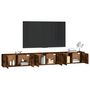 Voir la diapositive 3 : VIDAXL Meubles TV muraux 3 pcs chene fume 100x34,5x40 cm