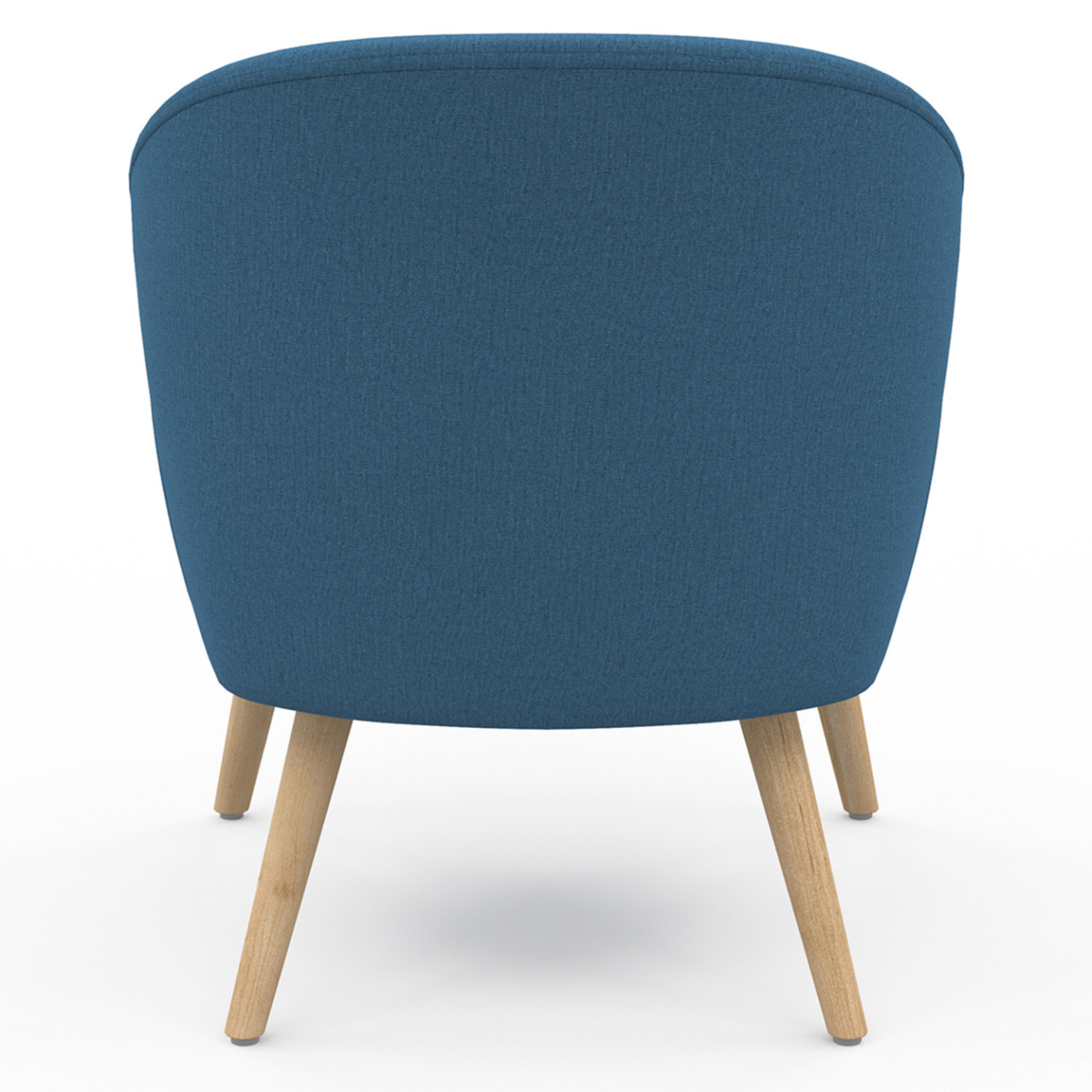 ID MARKET Fauteuil scandinave OLAN cabriolet en tissu bleu