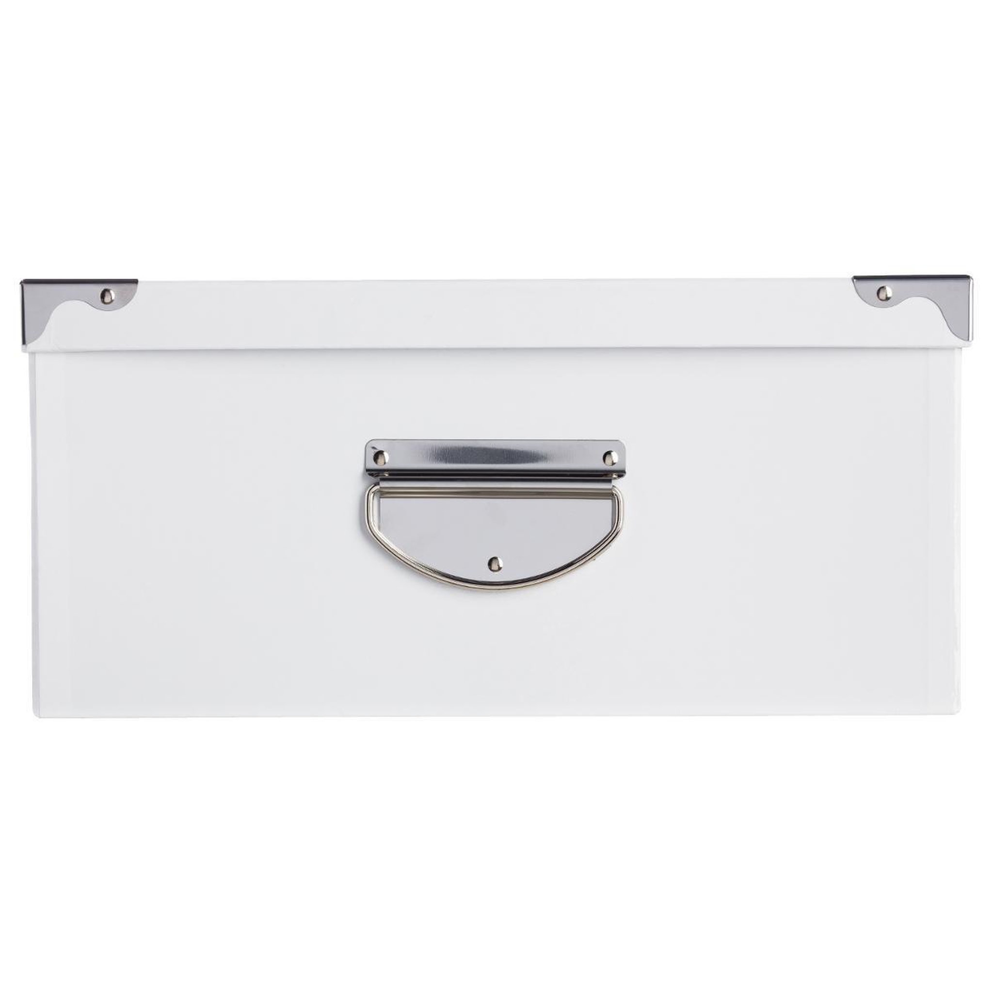 Voir la diapositive 3 : ATMOSPHERA Lot de 6 boîtes de rangement  uni  48cm blanc